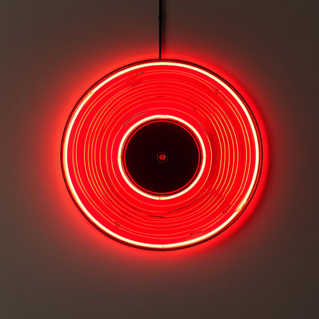 Vinyl - Red Neon Sign, 18 Inches