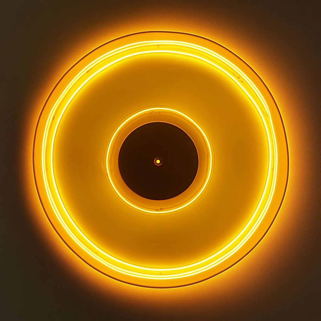 Vinyl - Yellow Neon Sign, 18 Inches