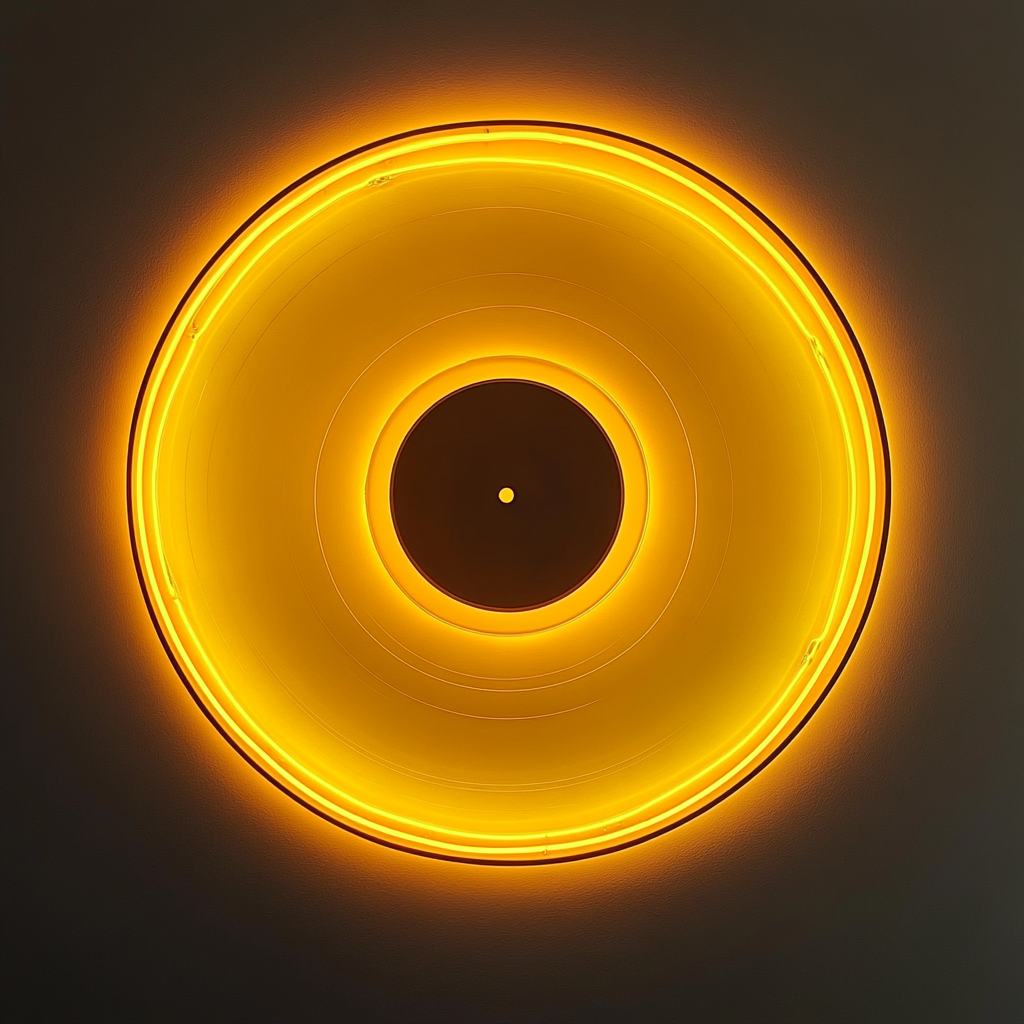 Vinyl - Yellow Neon Sign, 18 Inches