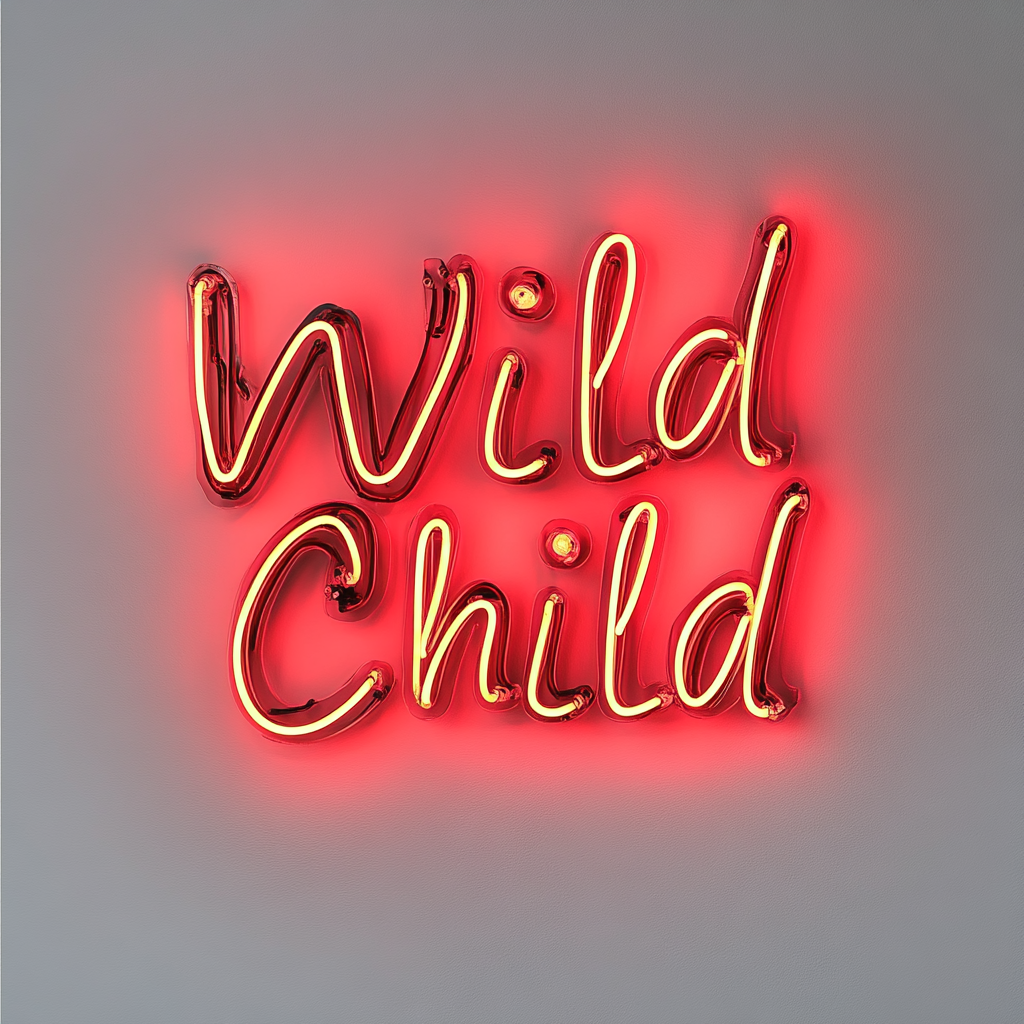 Wild Child - Red Neon Sign, 24 Inches