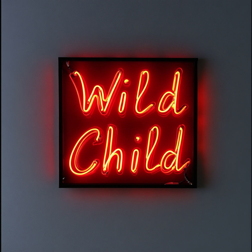 Wild Child - Red Neon Sign, 18 Inches