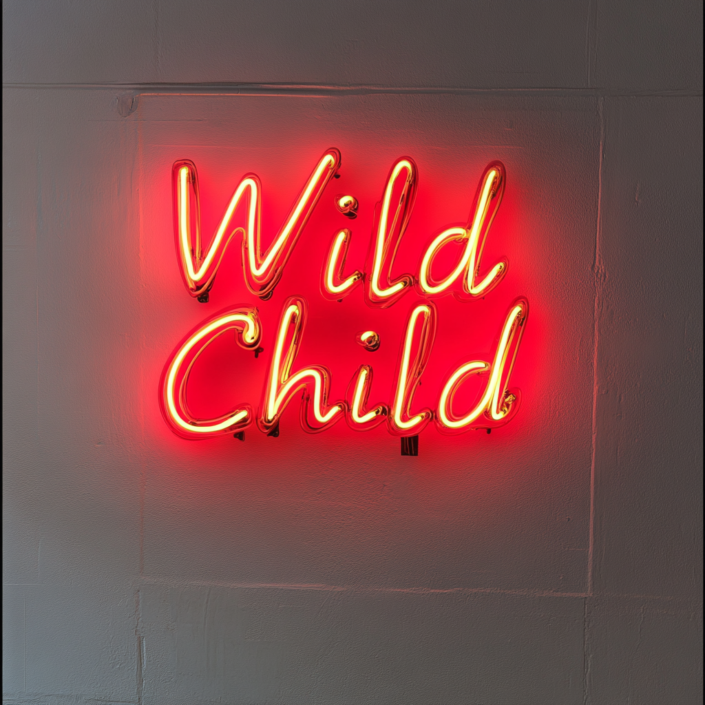 Wild Child - Red Neon Sign, 24 Inches