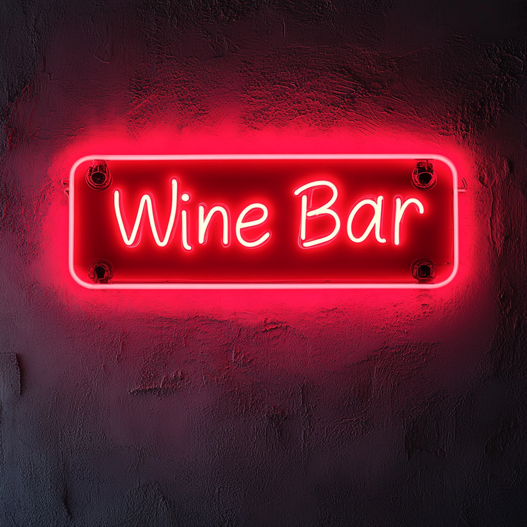 Winebar - Red Neon Sign, 24 Inches