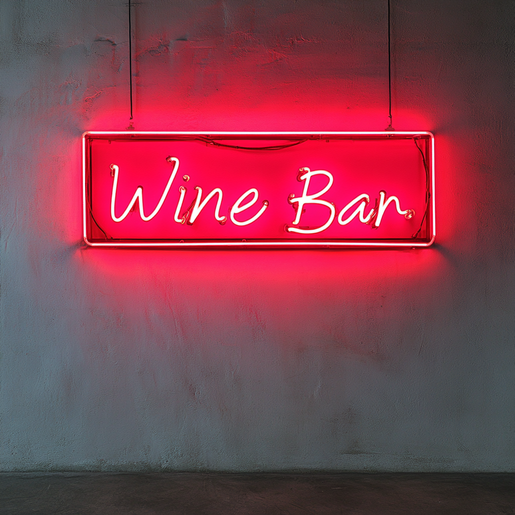Winebar - Red Neon Sign, 24 Inches