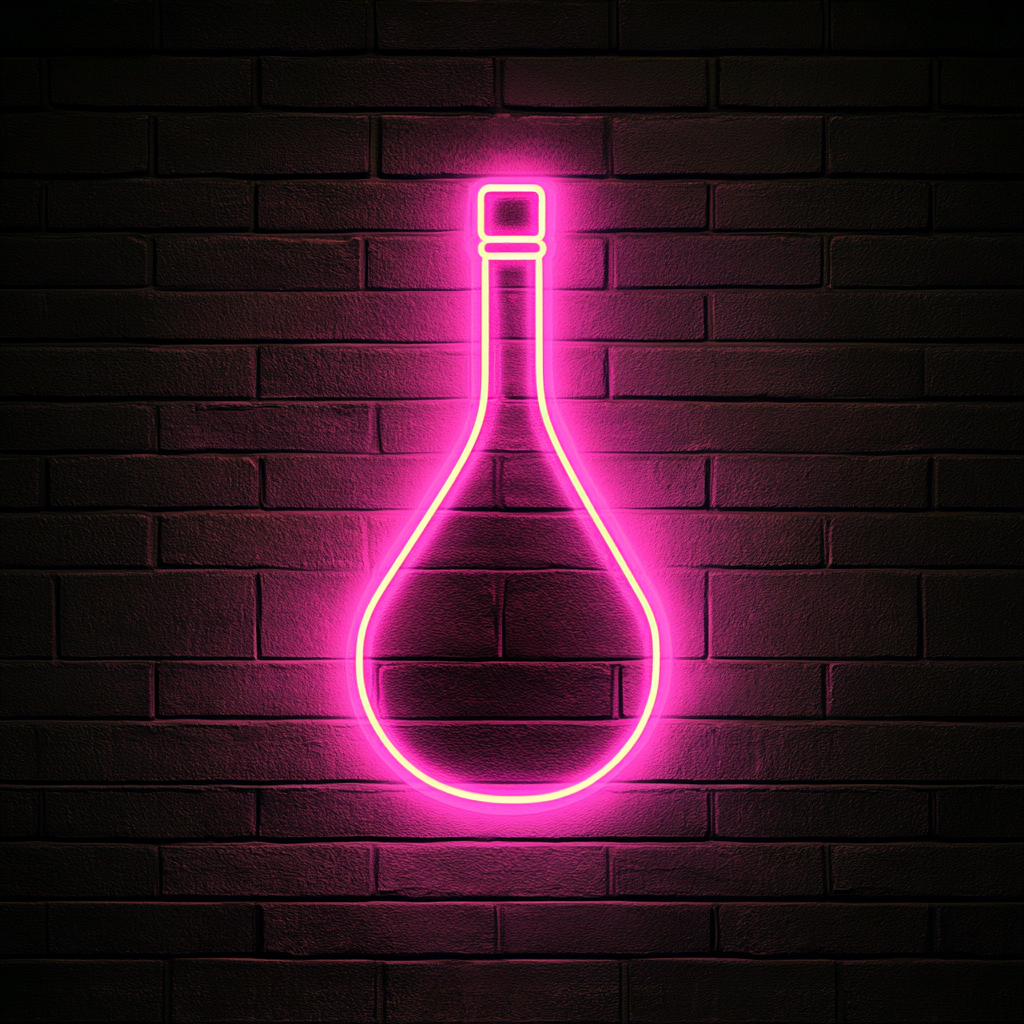 Wine Decanter - Pink Neon Sign, 24 Inches