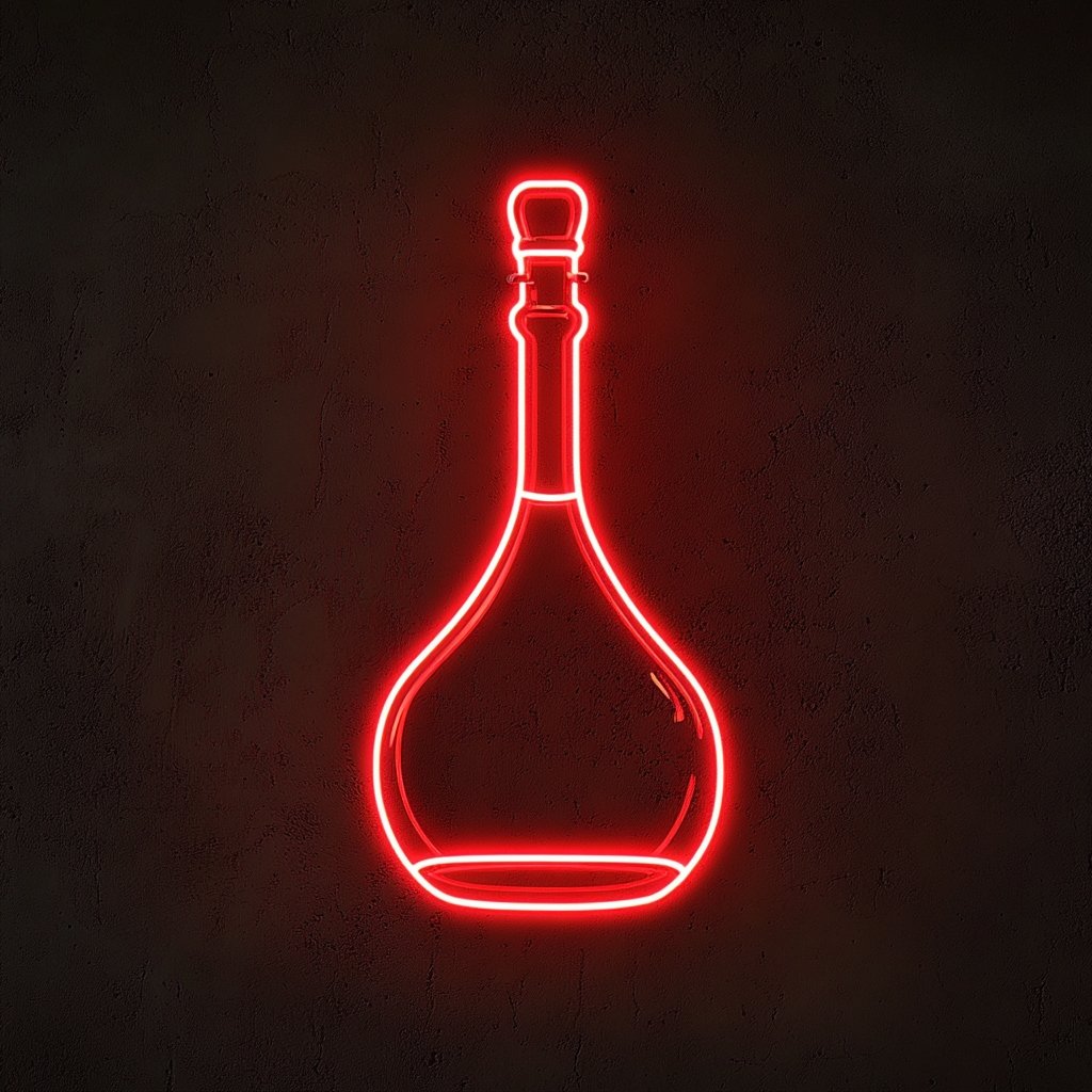 Wine Decanter - Red Neon Sign, 24 Inches
