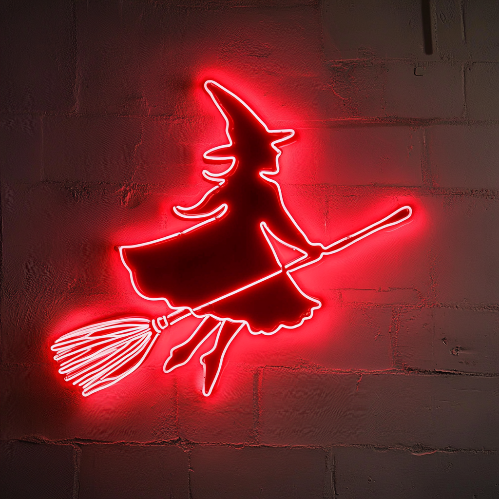 Witch - Red Neon Sign, 18 Inches
