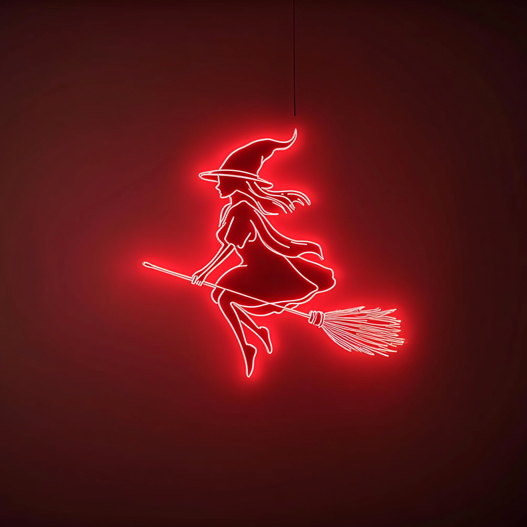 Witch - Red Neon Sign, 18 Inches
