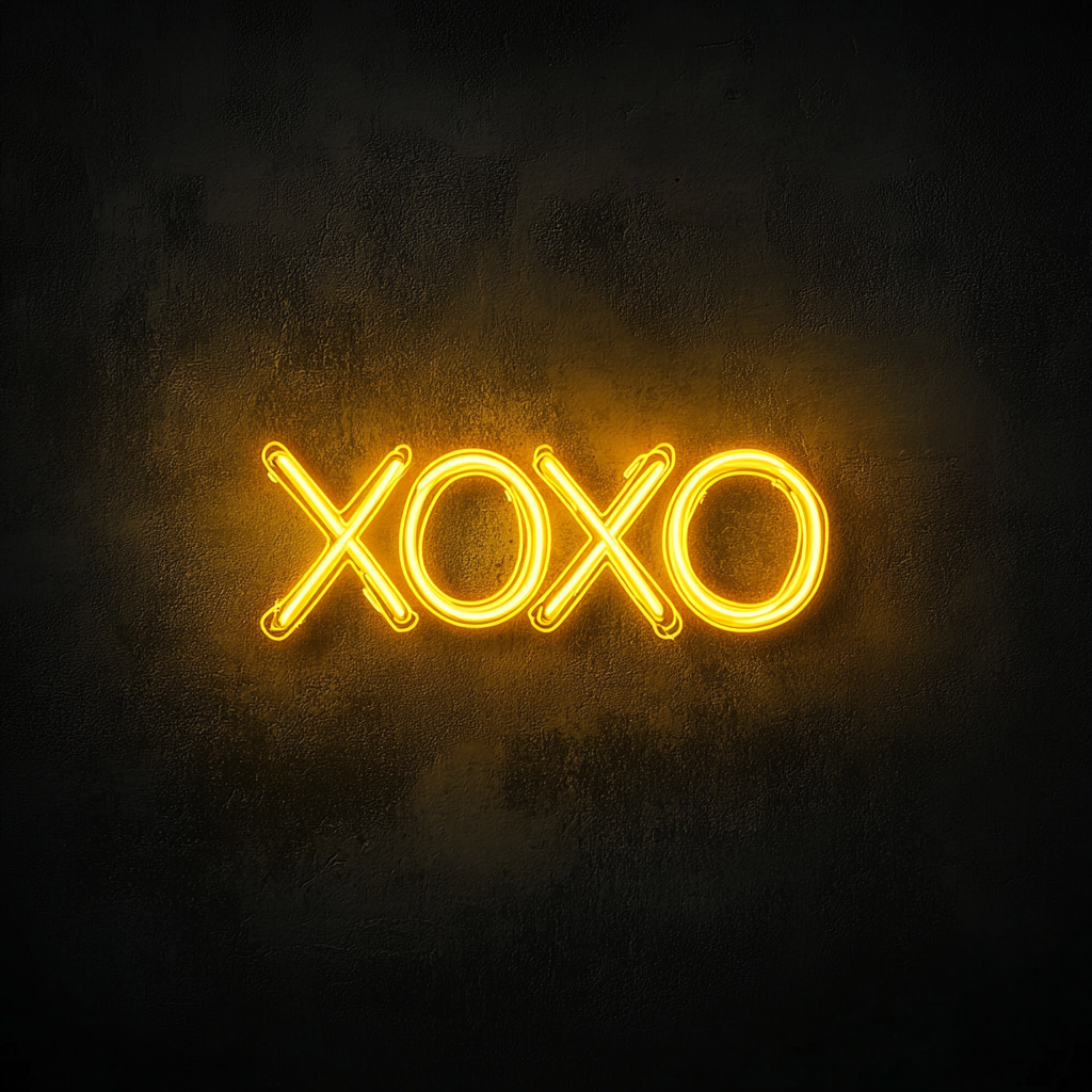 XOXO - Yellow Neon Sign, 24 Inches