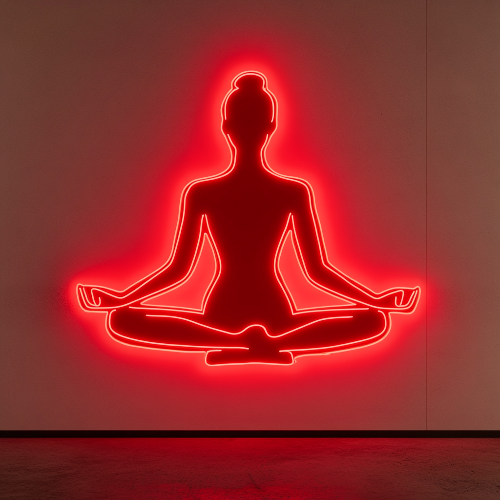 Yoga - Red Neon Sign, 18 Inches