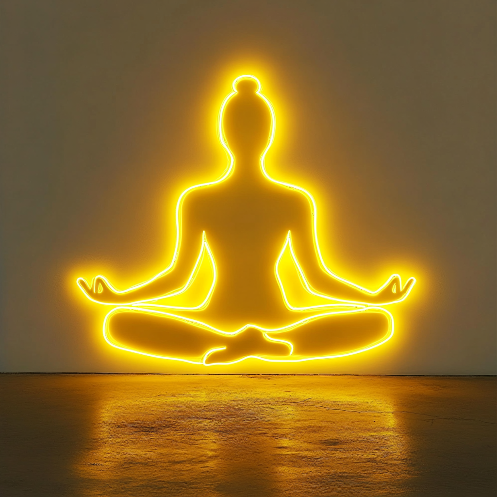 Yoga - Yellow Neon Sign, 24 Inches