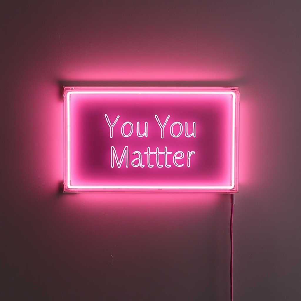You Matter - Pink Neon Sign, 18 Inches
