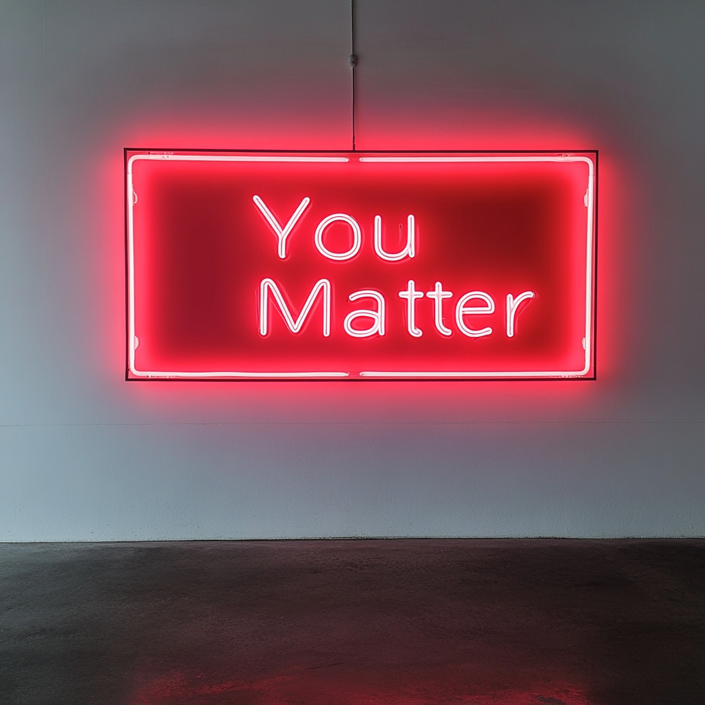 You Matter - Red Neon Sign, 24 Inches