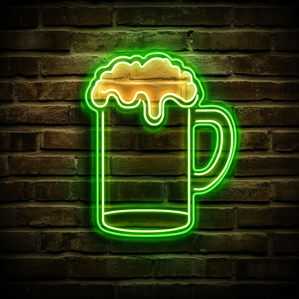 Beer Cup - Green Neon