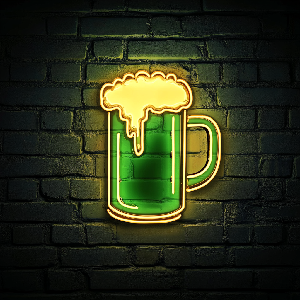 Beer Cup - Green Neon