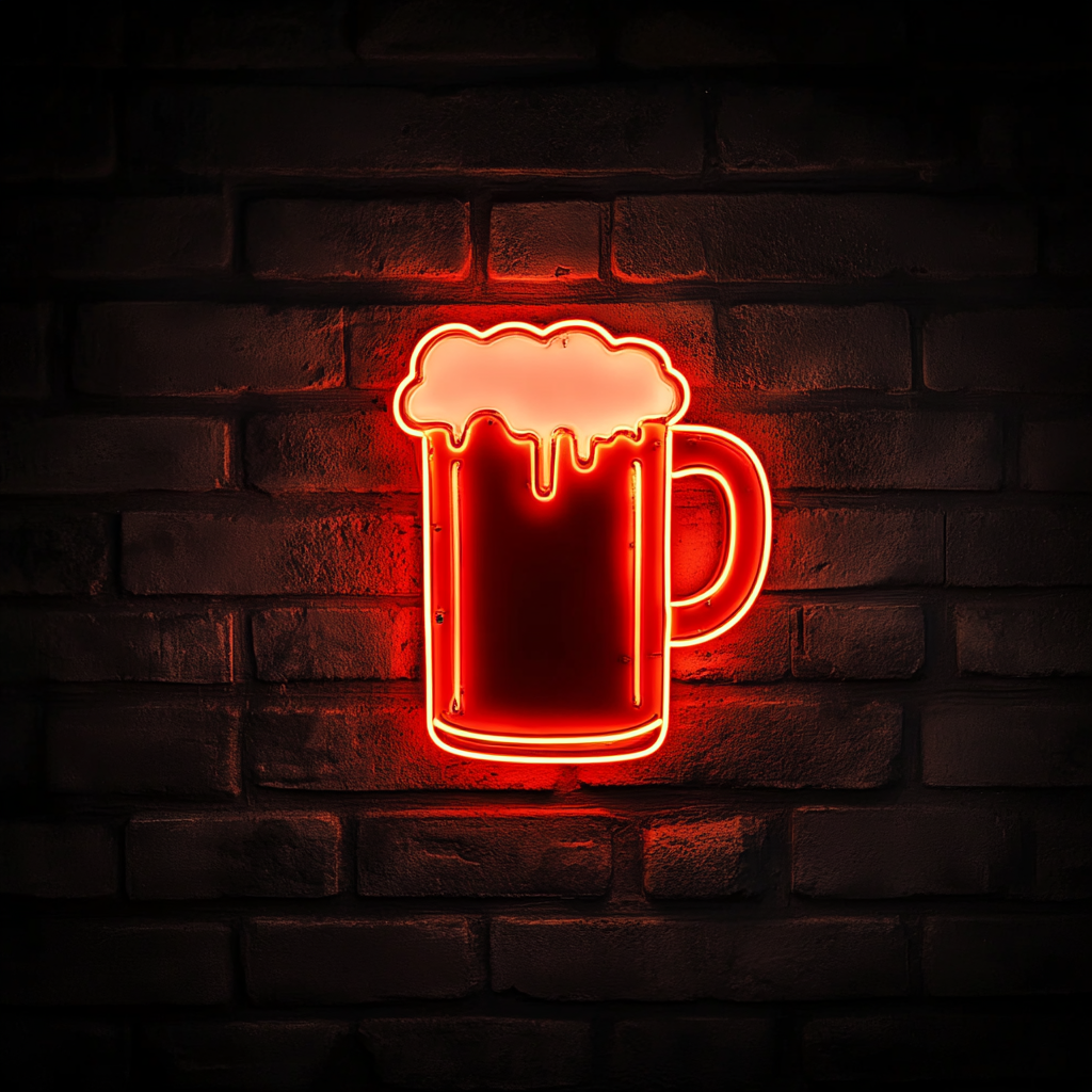 Beer Cup - Red Neon