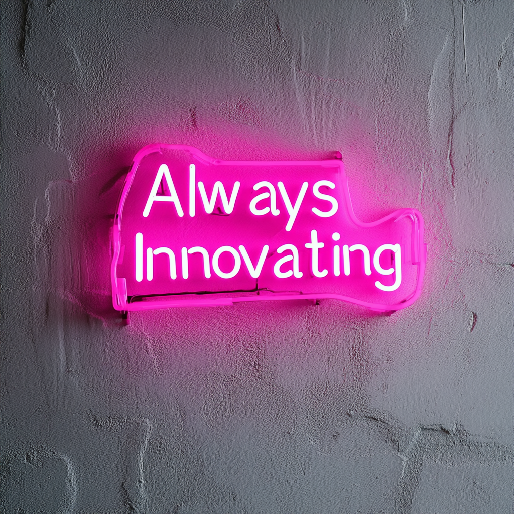 "Always Innovating" - Pink Neon Sign, 24 Inches