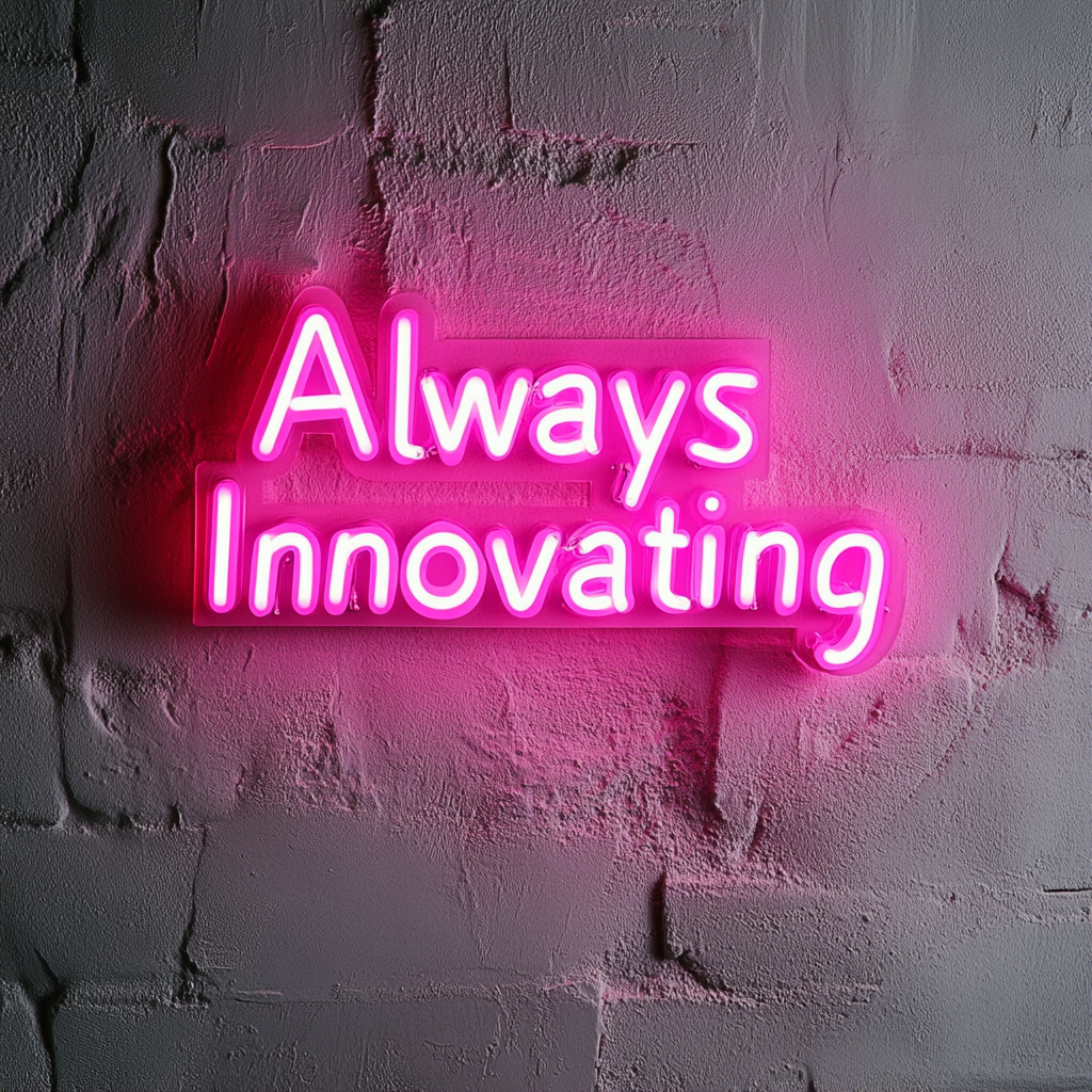 "Always Innovating" - Pink Neon Sign, 24 Inches