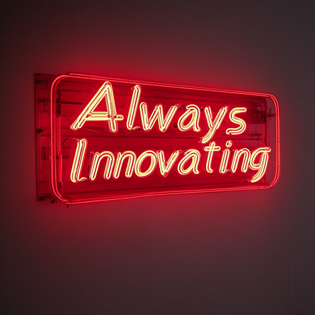 "Always Innovating" - Red Neon Sign, 24 Inches