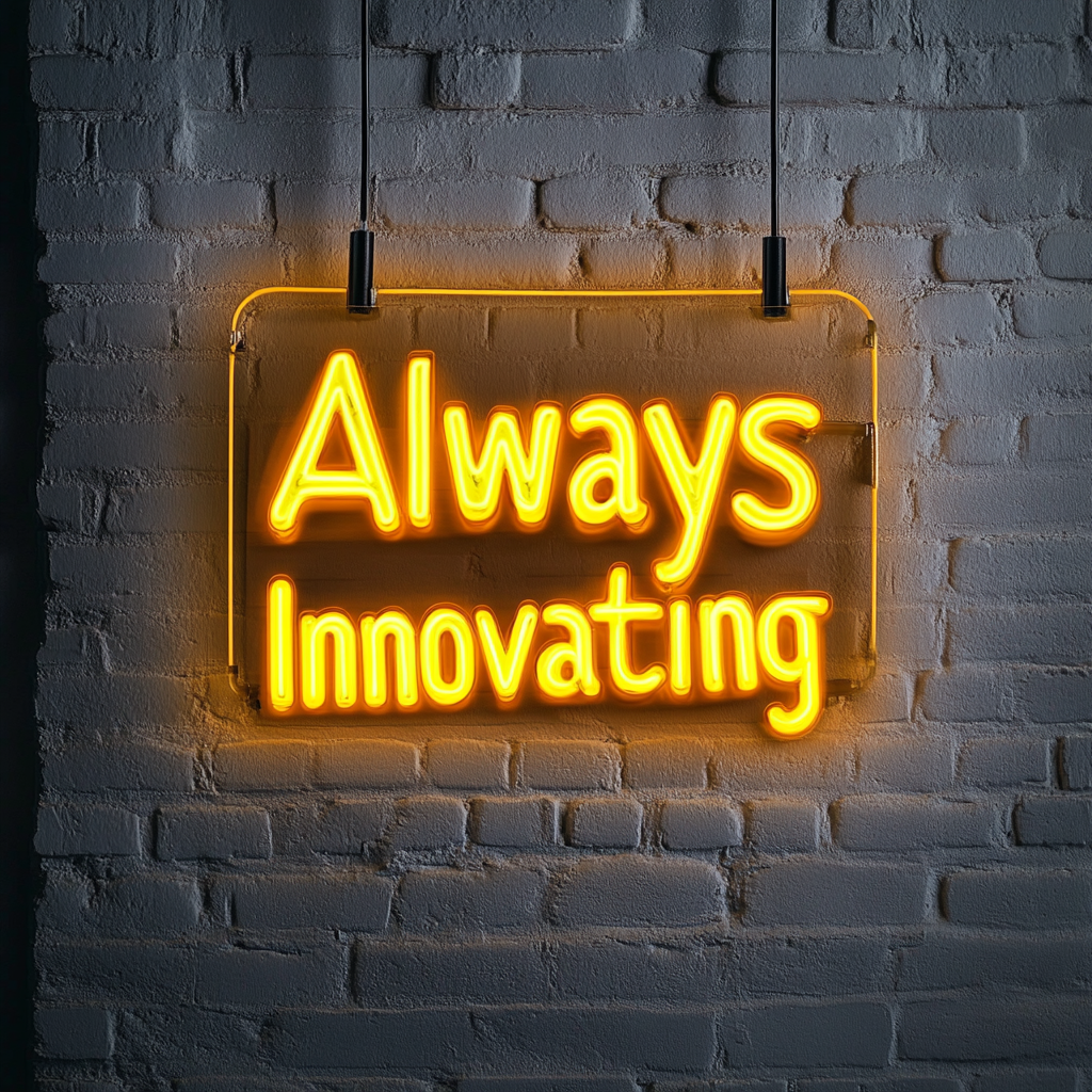 "Always Innovating" - Yellow Neon Sign, 24 Inches