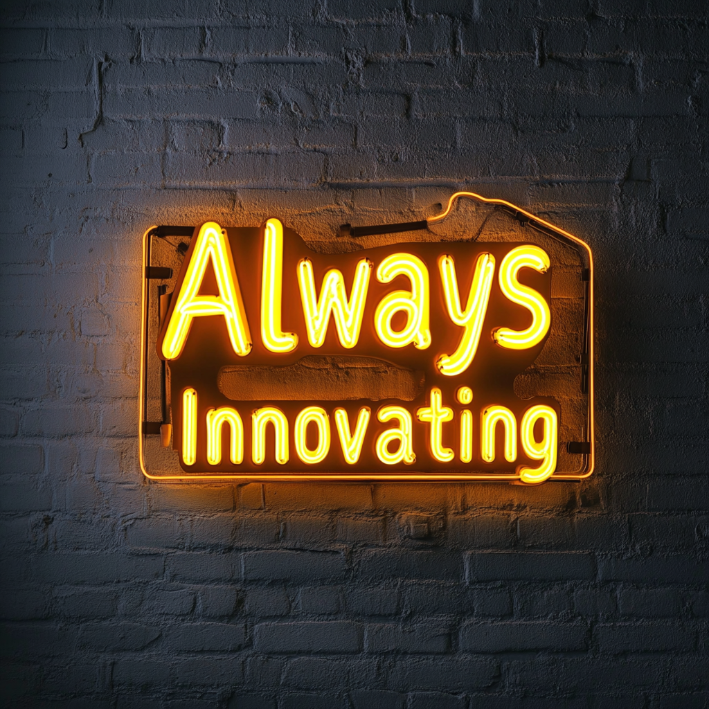 "Always Innovating" - Yellow Neon Sign, 24 Inches