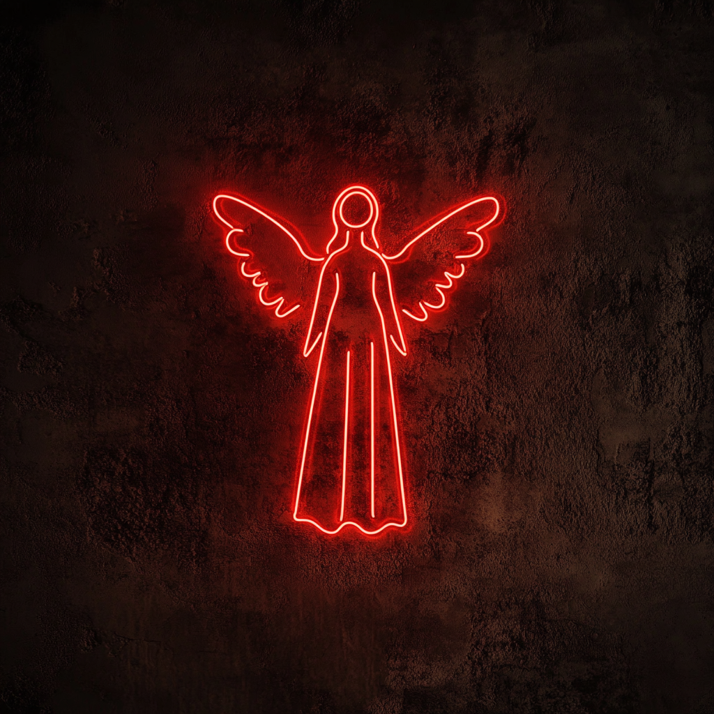 Angel - Red Neon Sign, 18 Inches