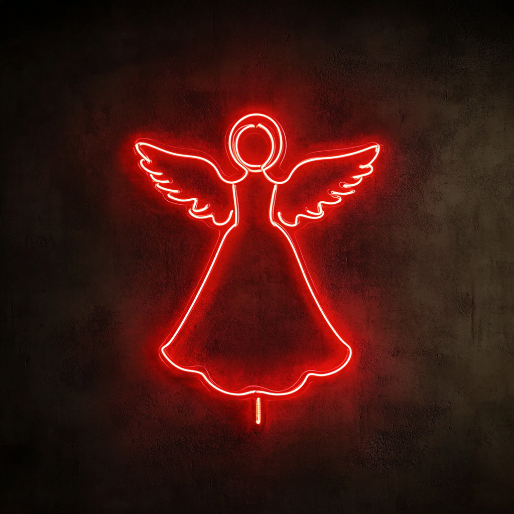 Angel - Red Neon Sign, 18 Inches