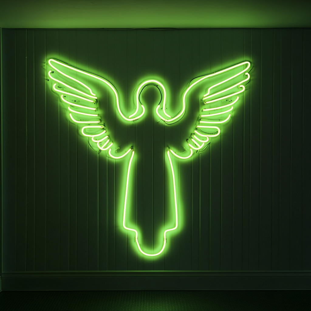 Angel Halo - Green Neon Sign, 18 Inches