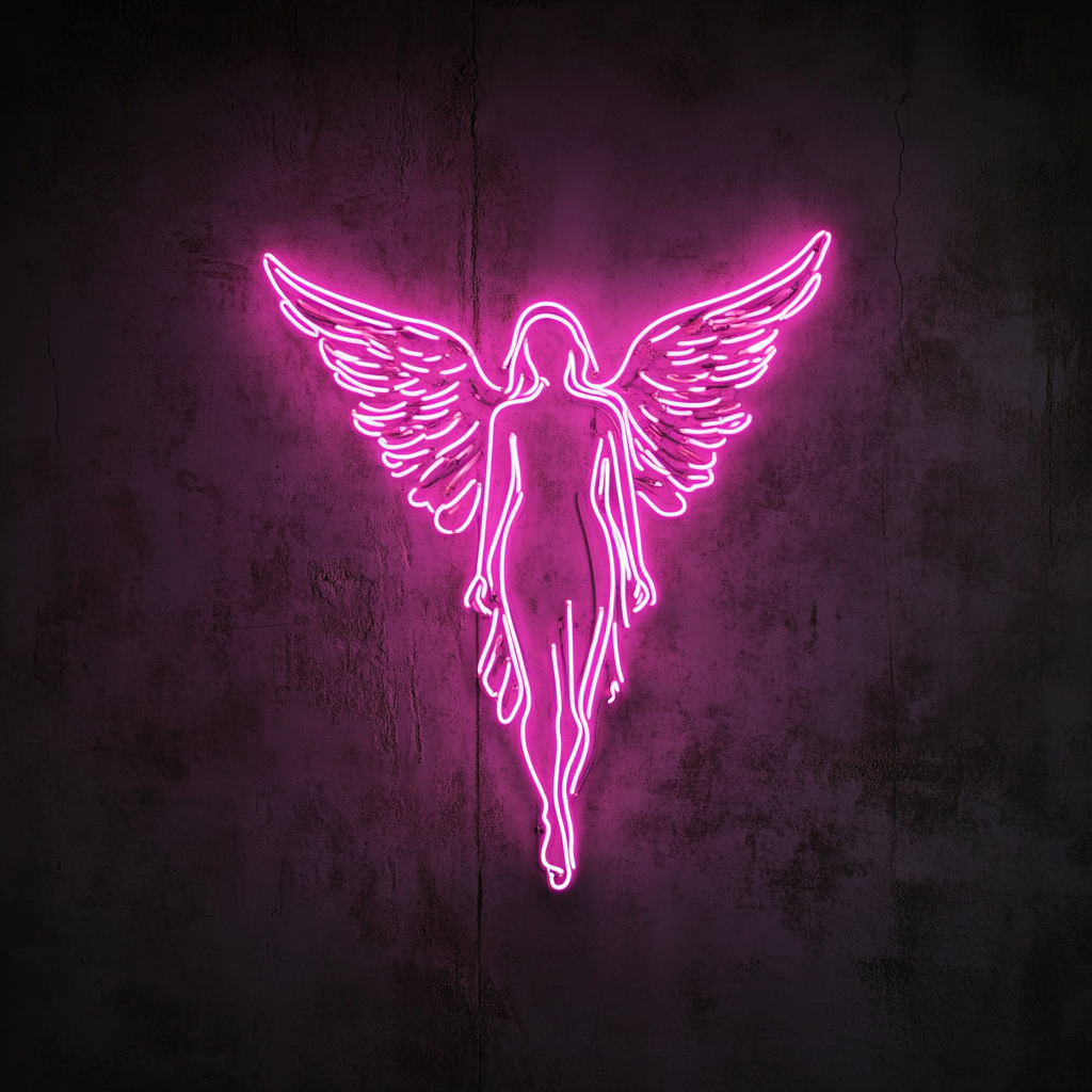 Angel Halo - Pink Neon Sign, 18 Inches
