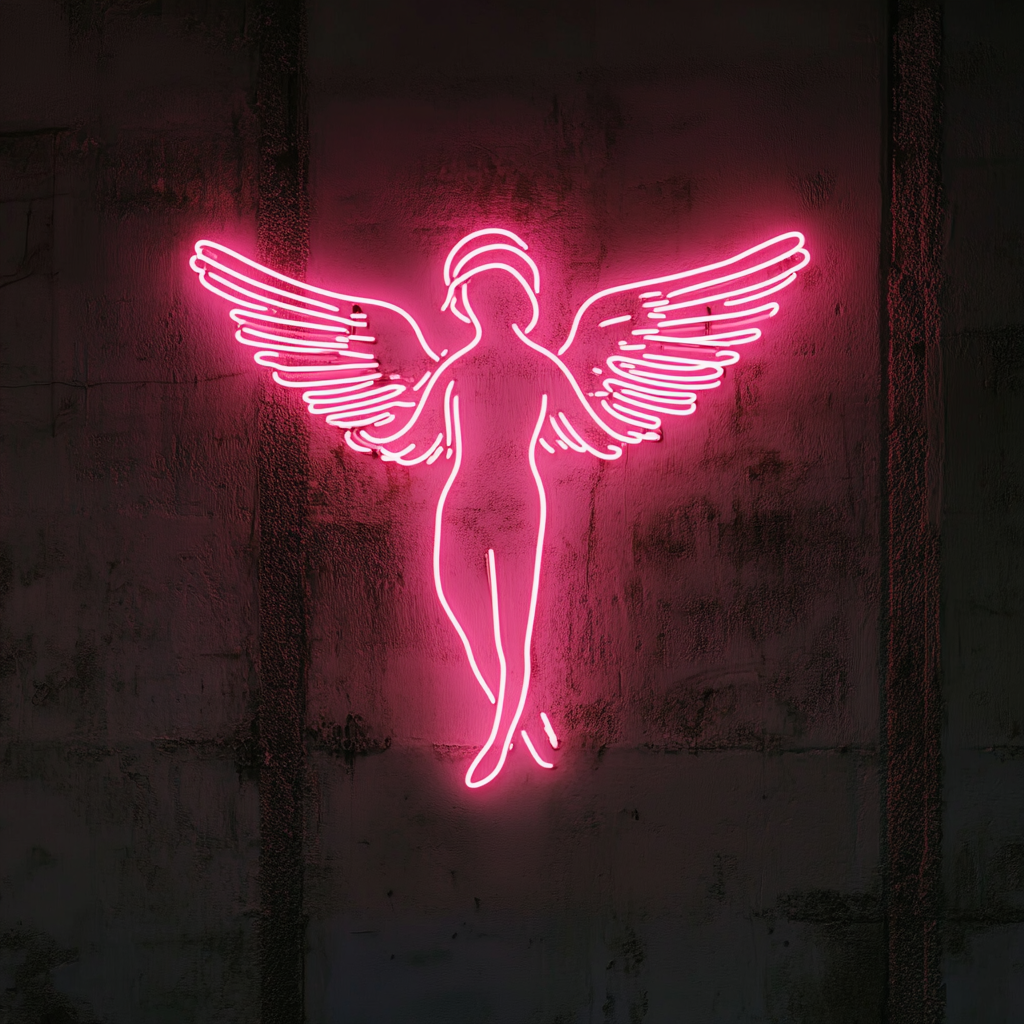 Angel Halo - Pink Neon Sign, 24 Inches