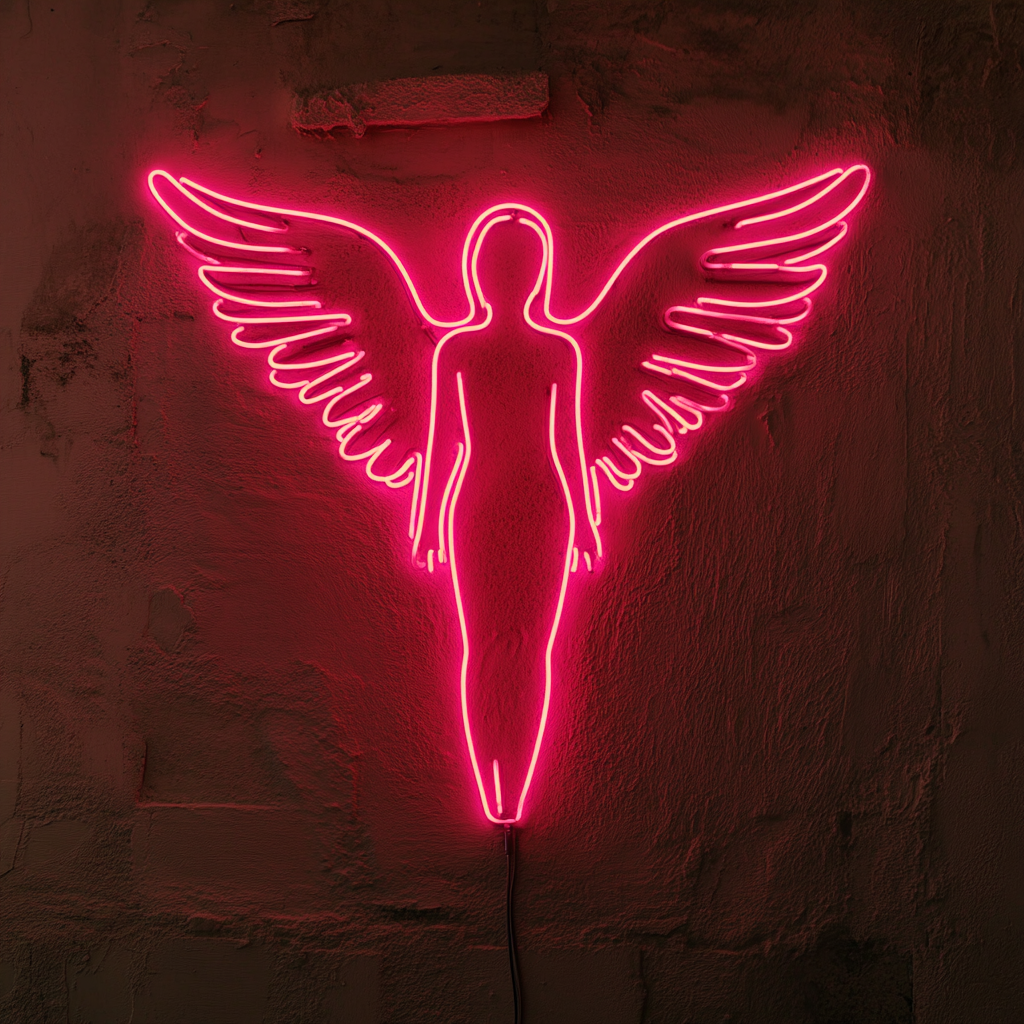 Angel Halo - Pink Neon Sign, 18 Inches