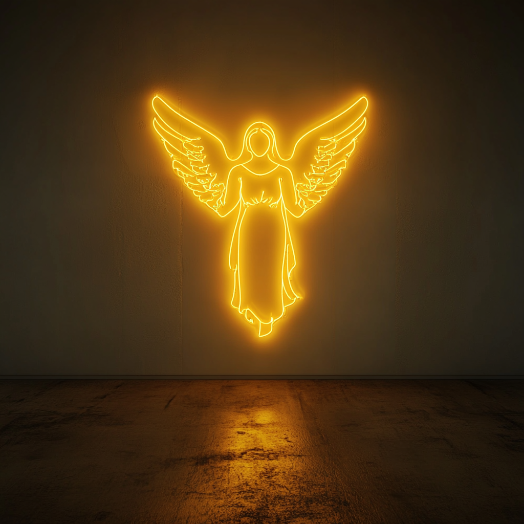 Angel Halo - Yellow Neon Sign, 18 Inches