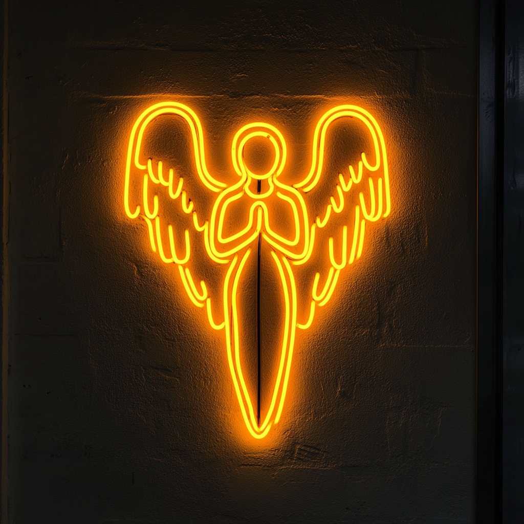 Angel Halo - Yellow Neon Sign, 18 Inches