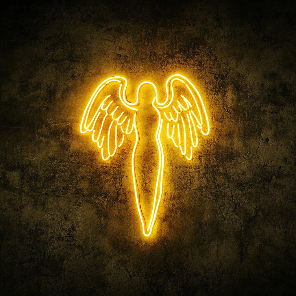 Angel Halo - Yellow Neon Sign, 18 Inches