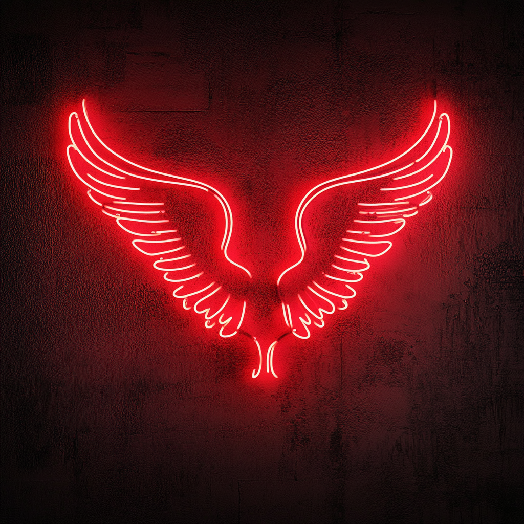 Angel Wings - Red Neon Sign, 24 Inches