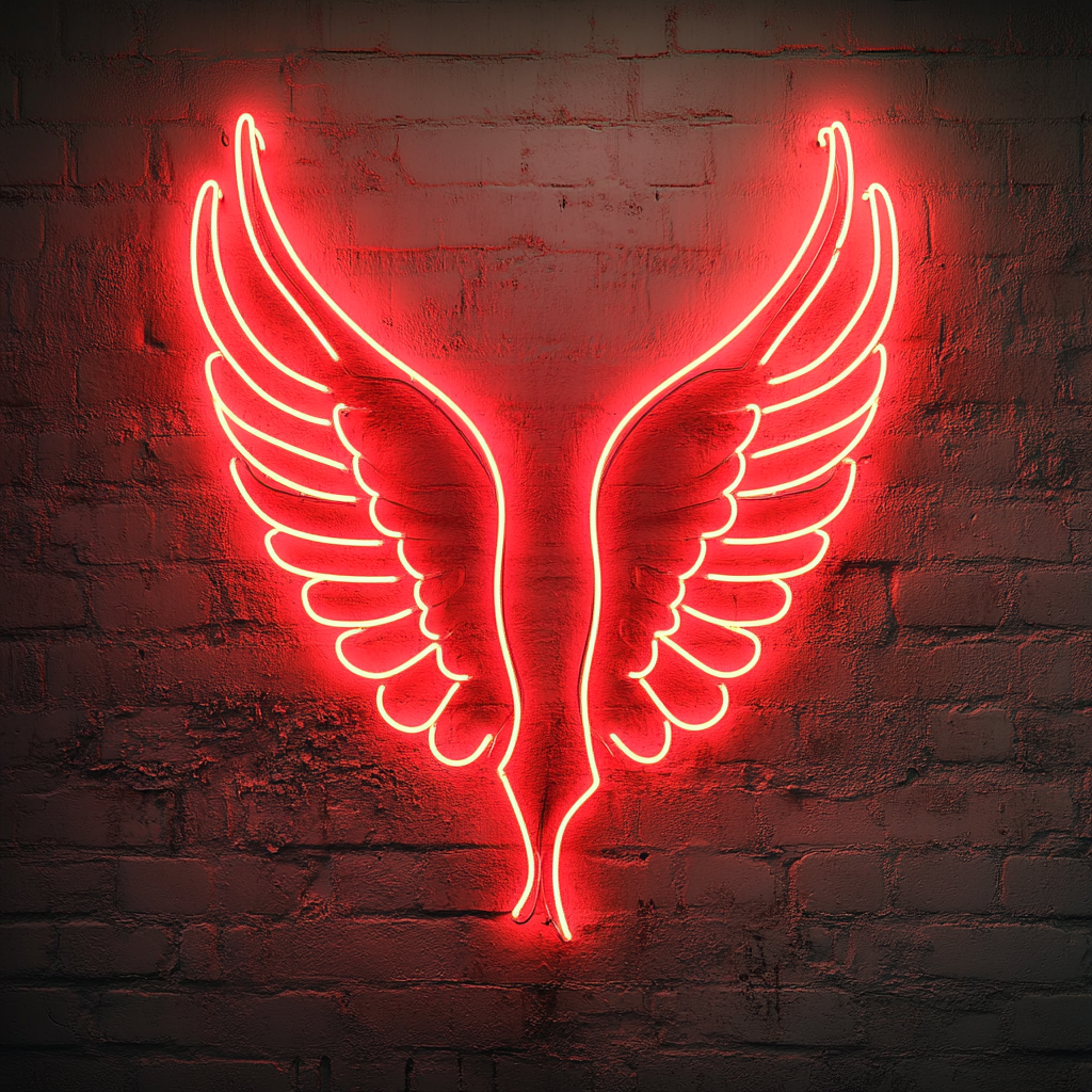 Angel Wings - Red Neon Sign, 24 Inches