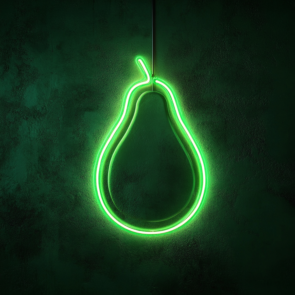 Avocado - Green Neon Sign, 18 Inches