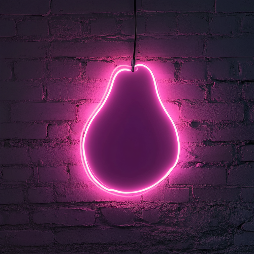 Avocado - Pink Neon Sign, 18 Inches