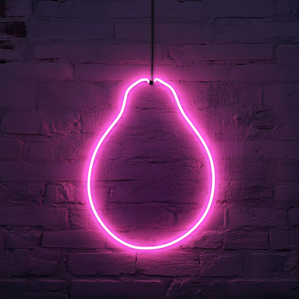 Avocado - Pink Neon Sign, 24 Inches