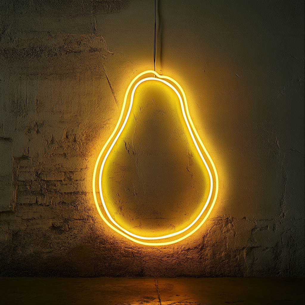 Avocado - Yellow Neon Sign, 18 Inches