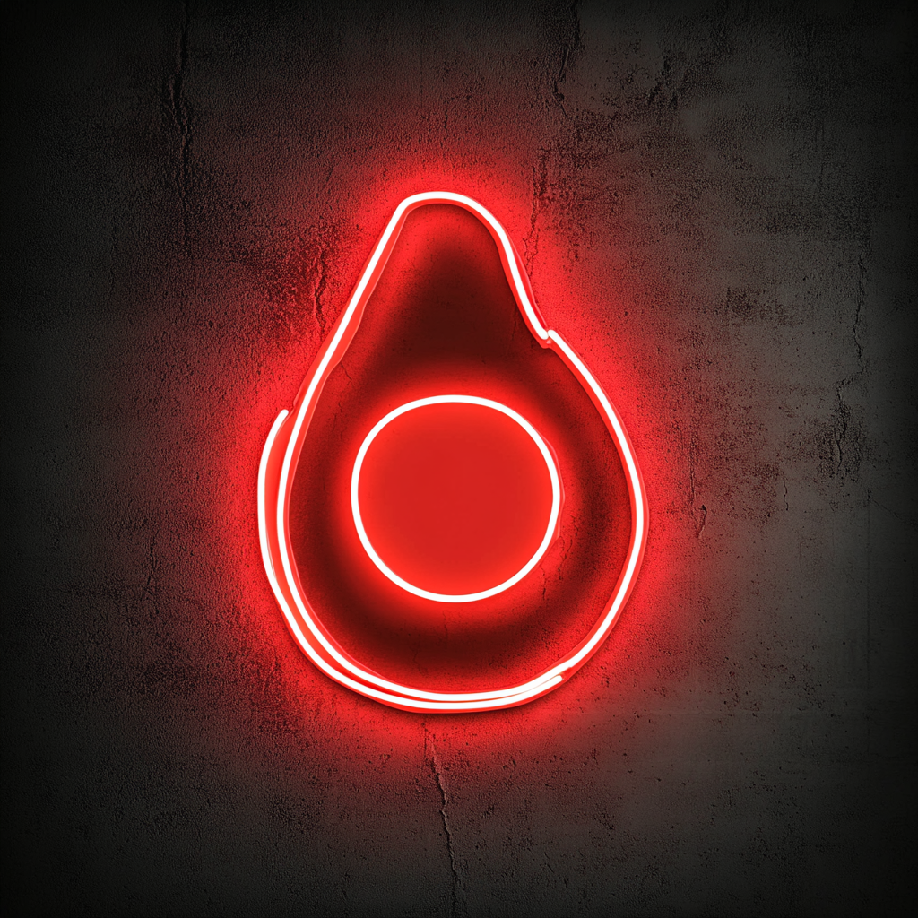 Avocado Toast with Egg - Red Neon Sign, 18 Inches
