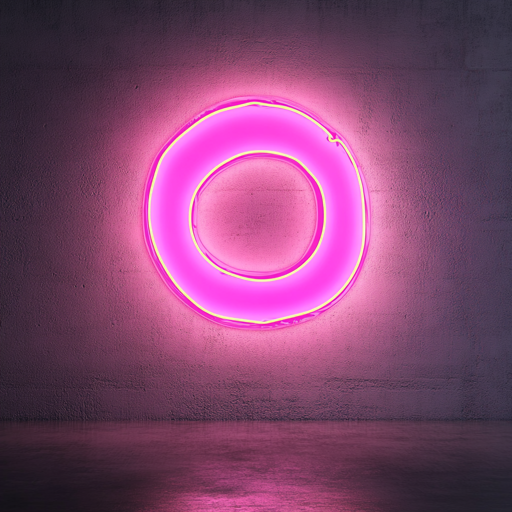 Bagel - Pink Neon Sign, 24 Inches