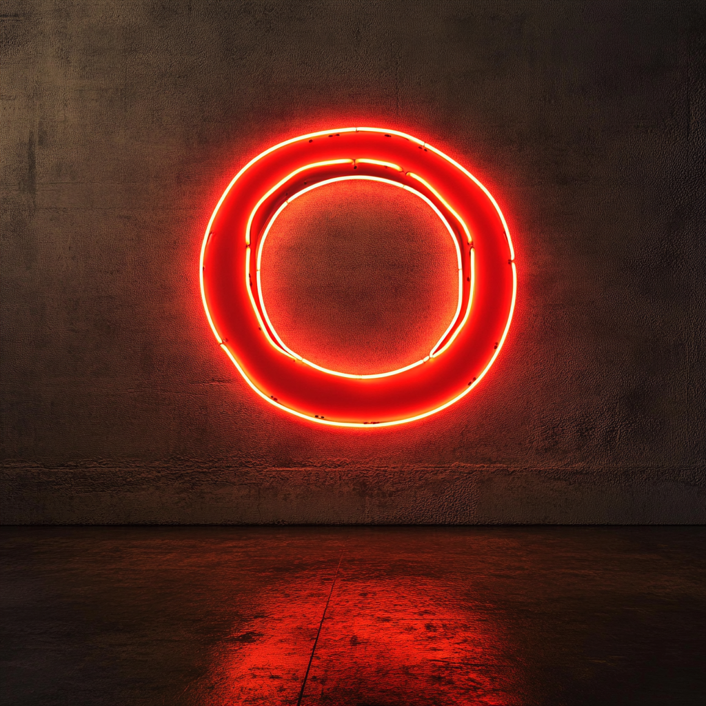 Bagel - Red Neon Sign, 24 Inches