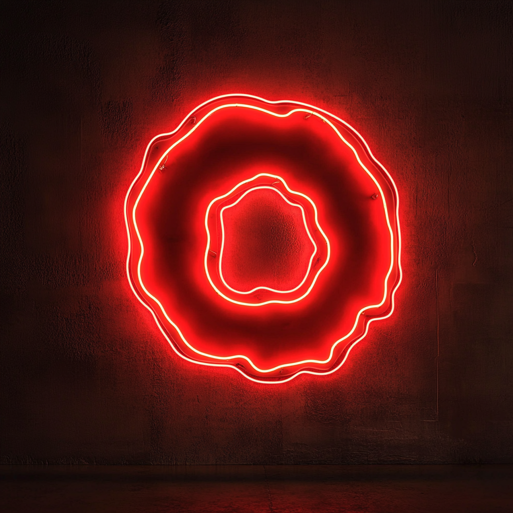 Bagel - Red Neon Sign, 24 Inches