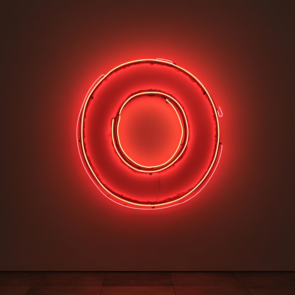 Bagel - Red Neon Sign, 24 Inches
