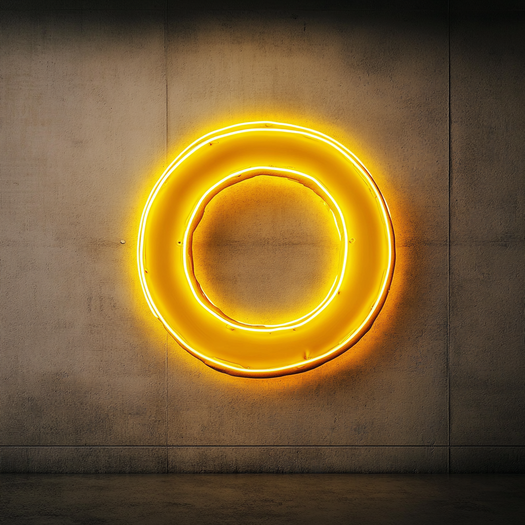 Bagel - Yellow Neon Sign, 24 Inches