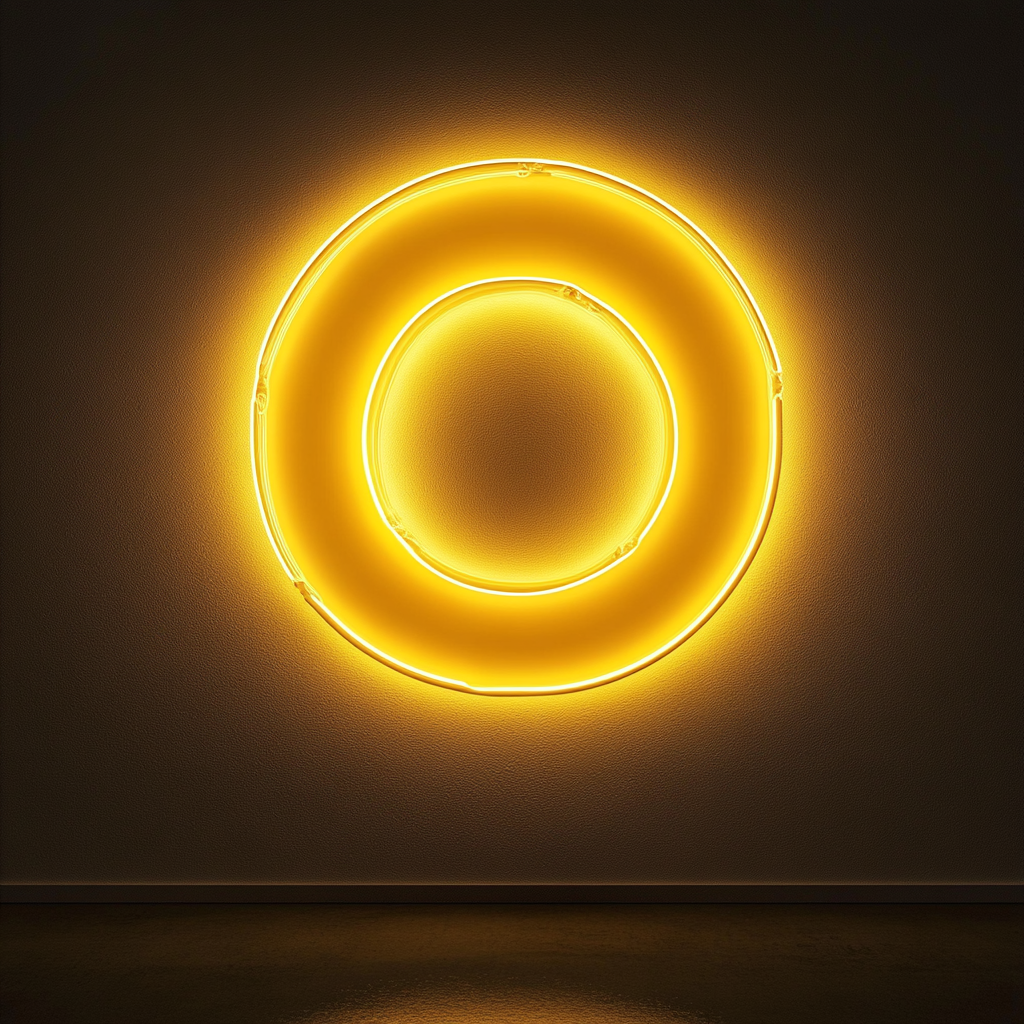 Bagel - Yellow Neon Sign, 24 Inches
