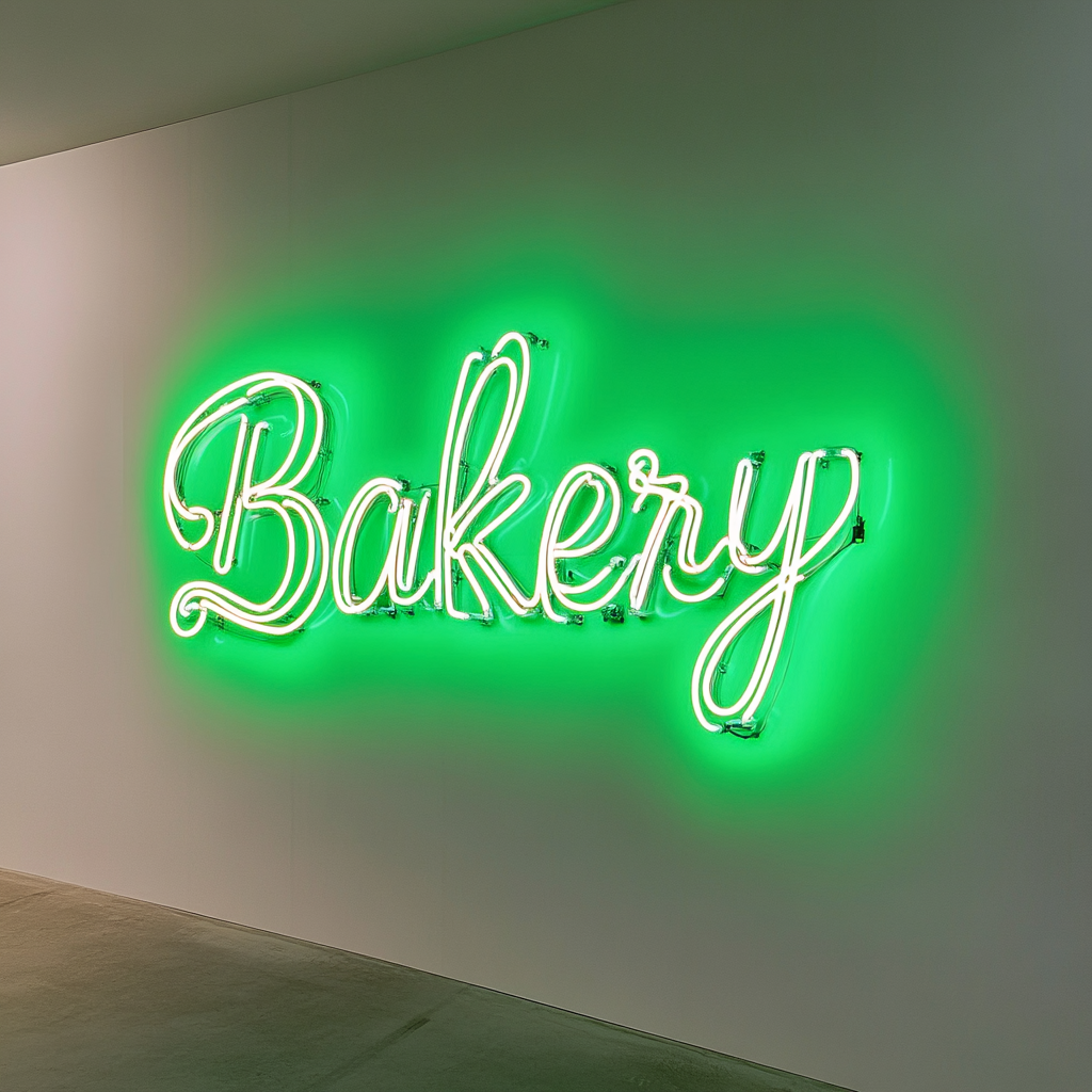 Bakery - Green Neon Sign, 18 Inches