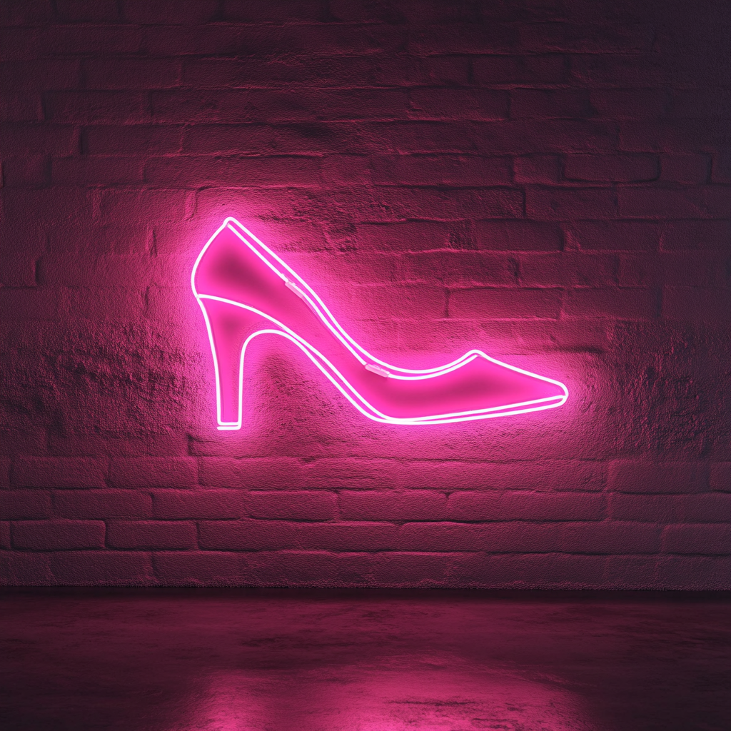 Ballet Shoes - Pink Neon Sign, 18 Inches