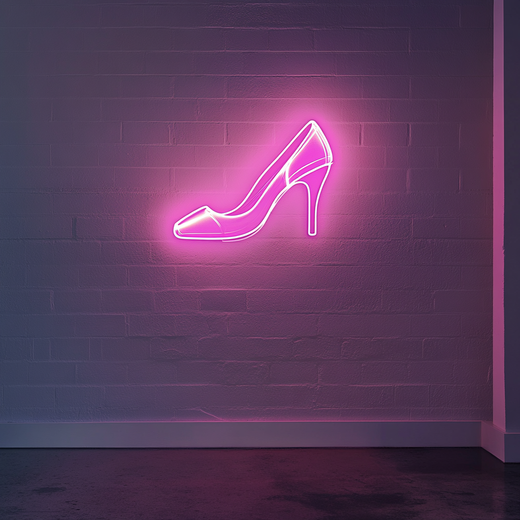 Ballet Shoes - Pink Neon Sign, 18 Inches